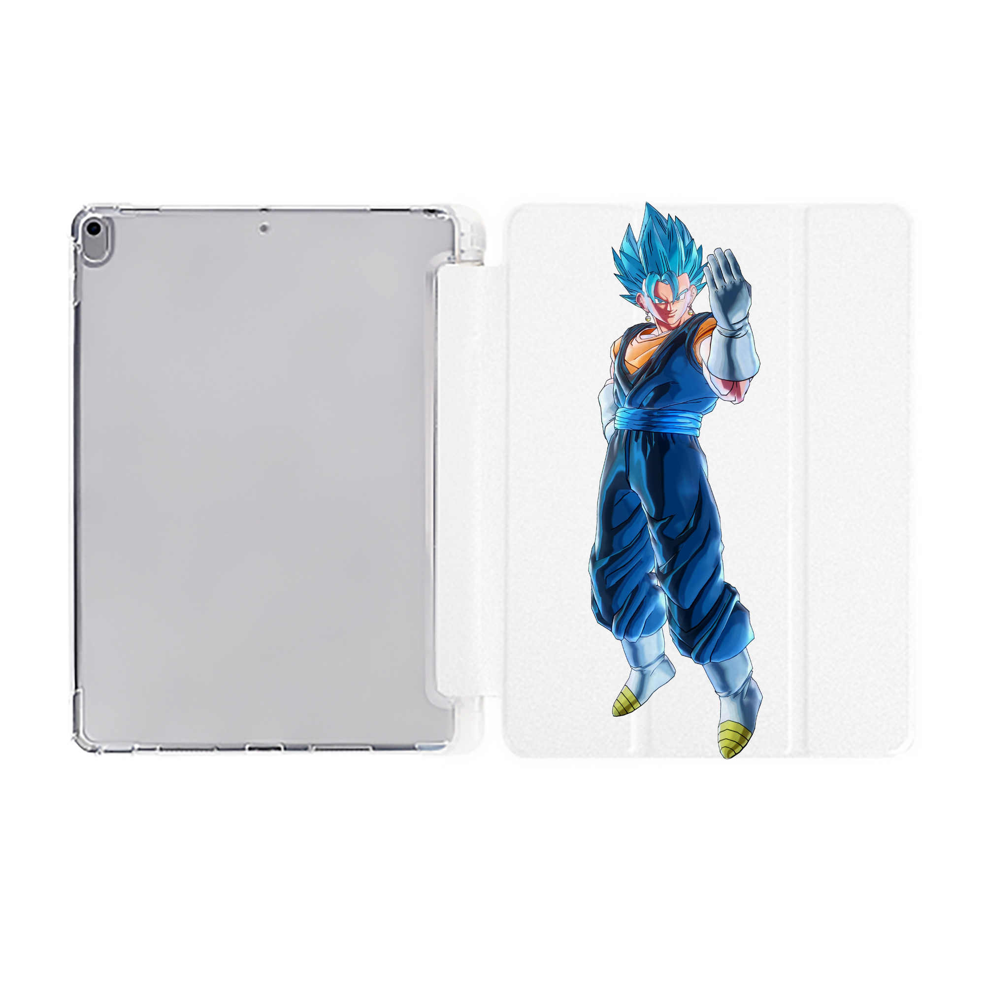 （画像用） ドラゴンボール ベジット DRAGON BALL Vegetto IPad ケース ペン収納付き 三つ折りスタンド PUレザー×シリコン 対応機種9.5/10.5/10.9インチ